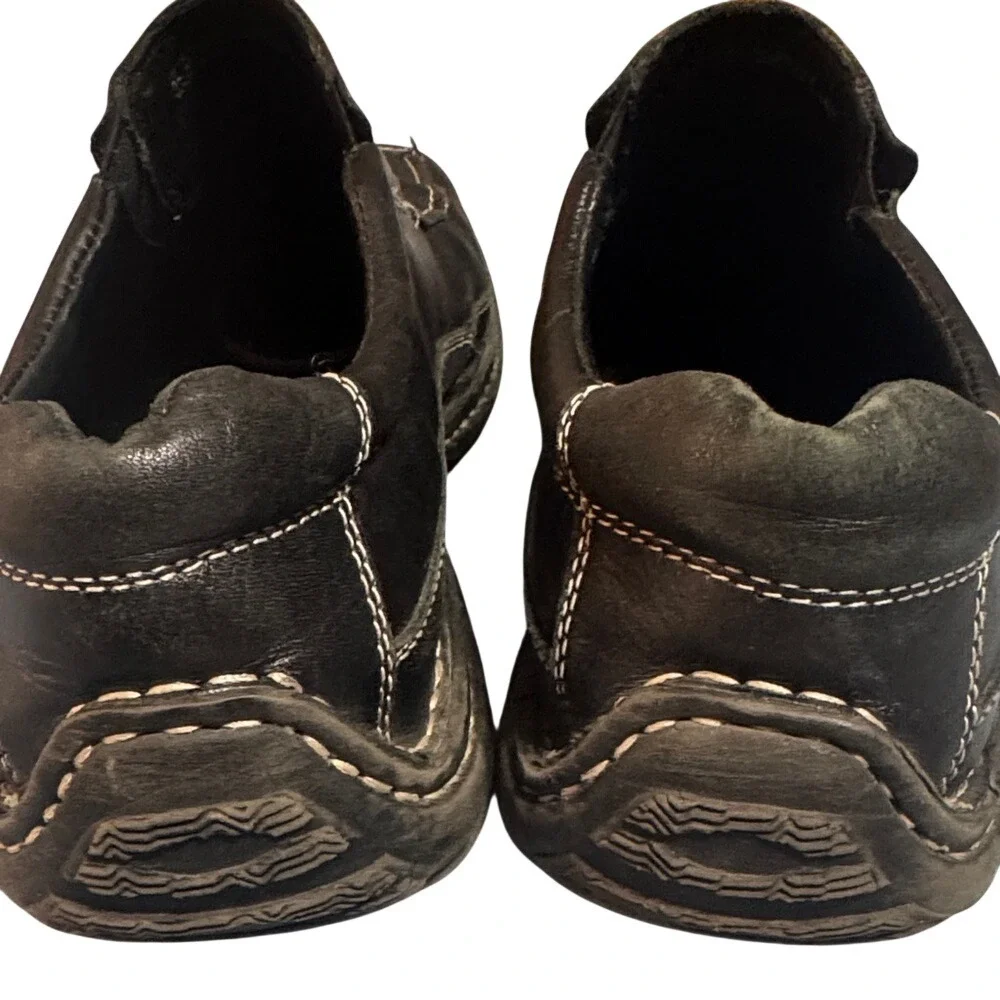 Steve Madden P-MILLEN Mens Black Leather Square Toe Slip On Loafers Size 12‎
